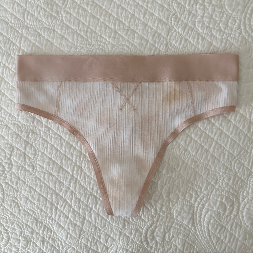 NWT Aerie AE American Eagle Ribbed High Waisted Thong Underwear XS